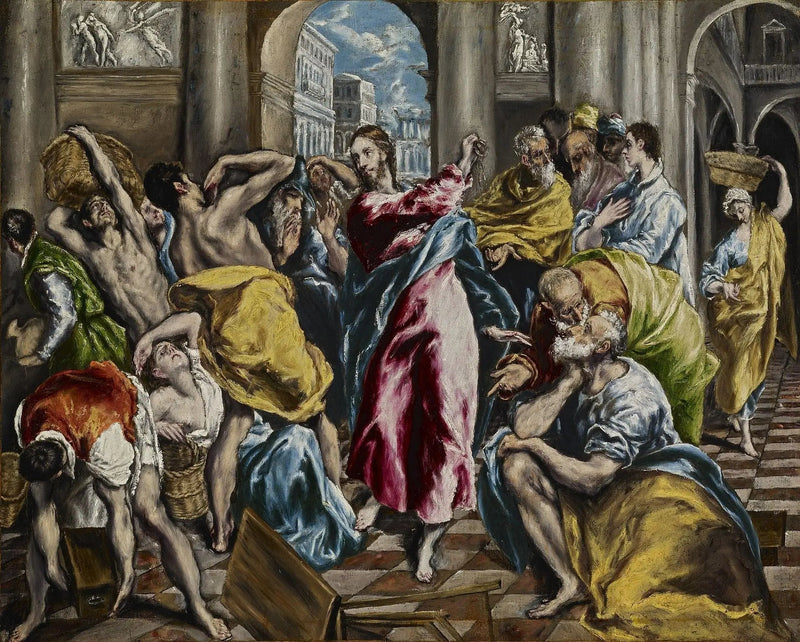 De Uitdrijving van de Handelaren uit de Tempel - El Greco