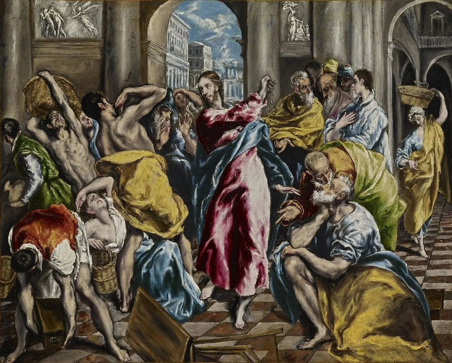 De Uitdrijving van de Handelaren uit de Tempel - El Greco
