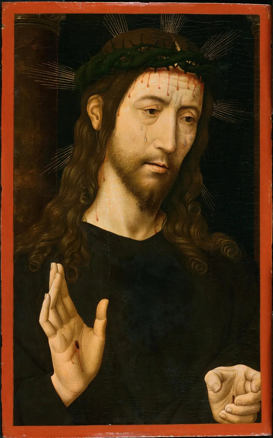 De Man van Pijn (De gekruisigde Christus met doornenkroon) - Domenico Ghirlandaio