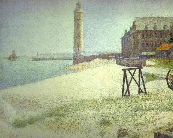 Het Hospice en de Vuurtoren, Honfleur - Georges Seurat