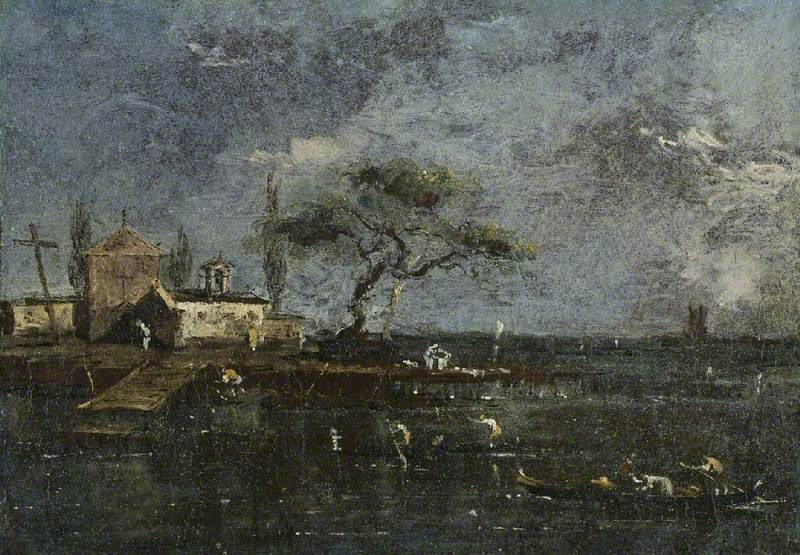 Het eiland van Ancona, Venetië - Francesco Guardi