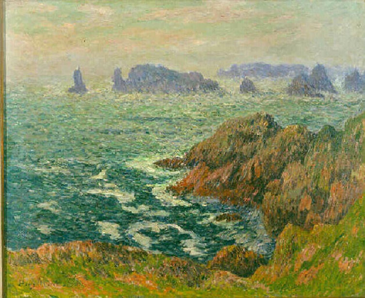 Het eiland Ouessant, de Keller-dijk - Henry Moret