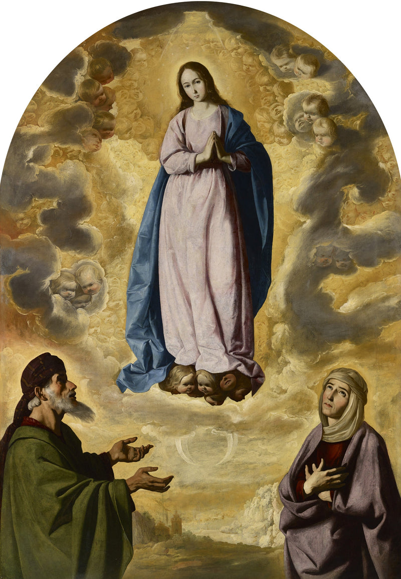 De Onbevlekte Ontvangenis met Sint Joachim en Sint Anna - Francisco de Zurbarán