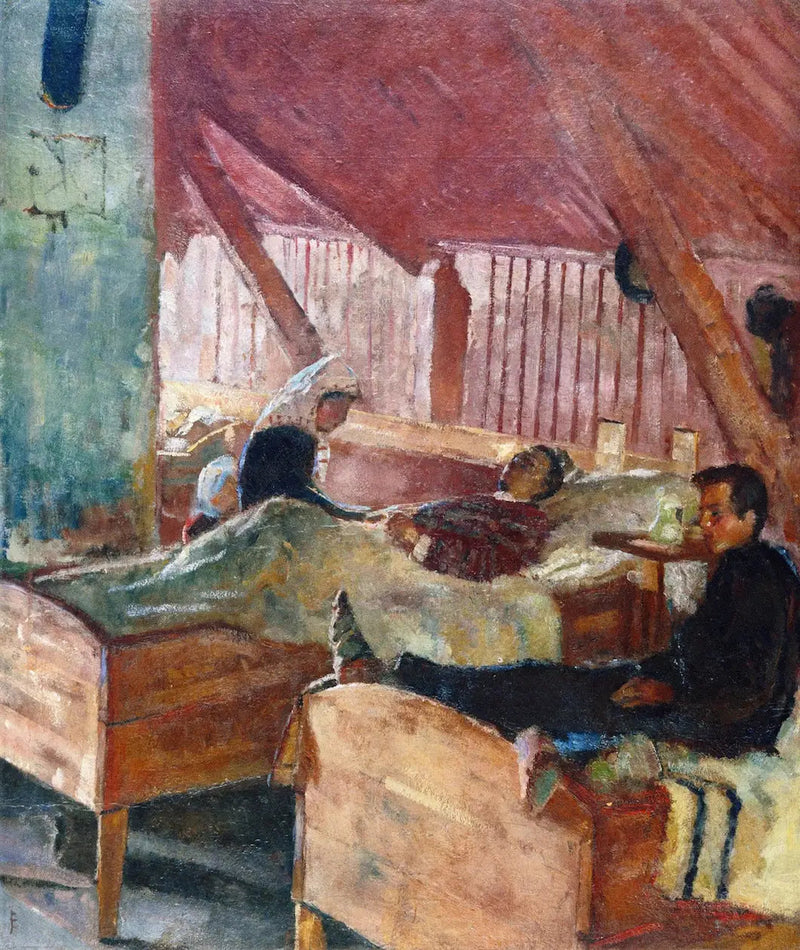 De Ziekenboeg in Helgelandsmoen - Edvard Munch