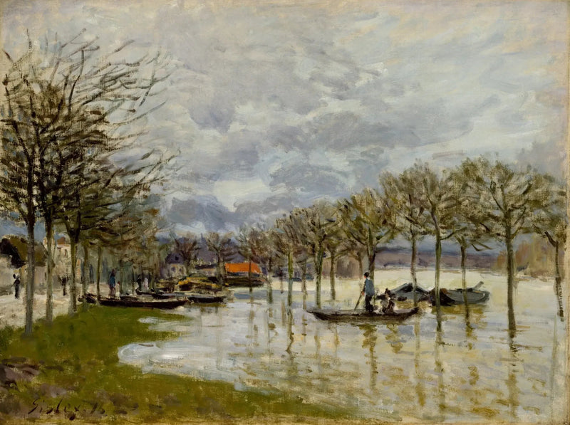 De Overstroming op de weg naar Saint-Germain - Alfred Sisley
