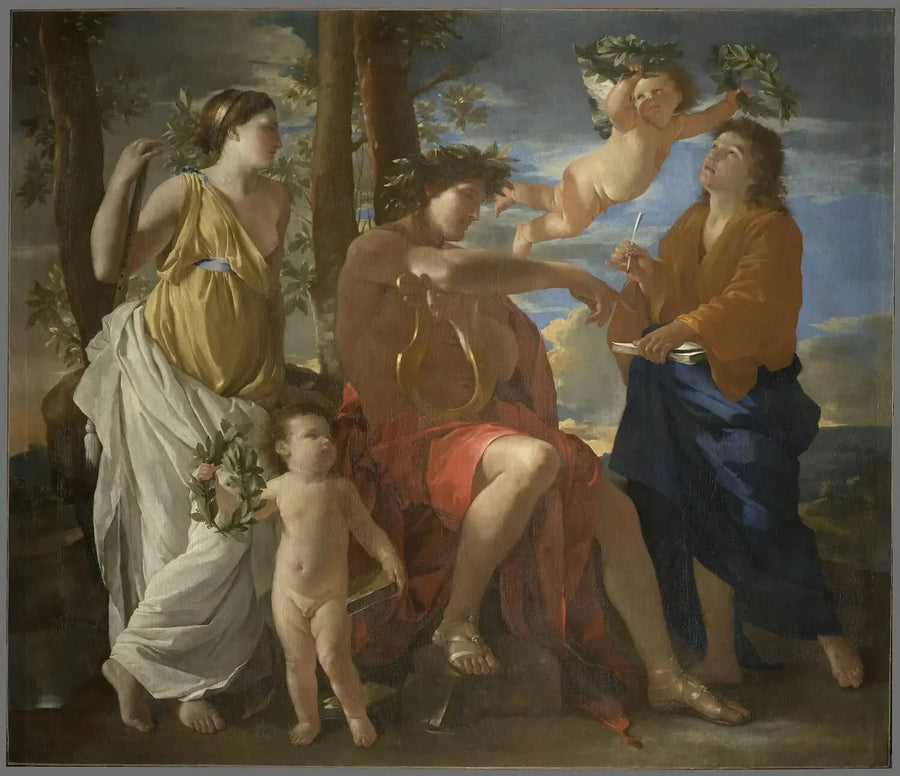 De inspiratie van de dichter - Nicolas Poussin
