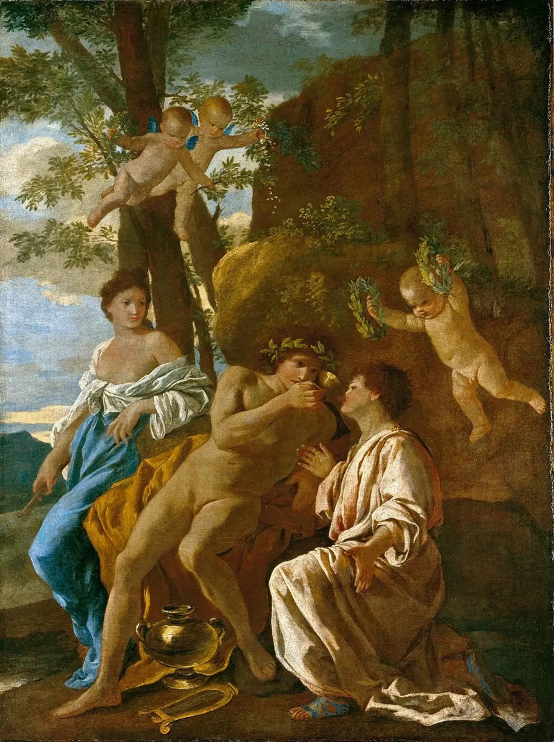 De inspiratie van de dichter - Nicolas Poussin