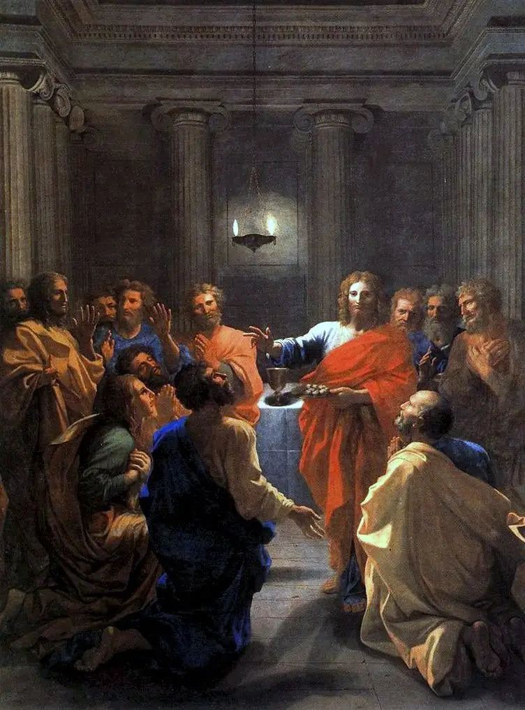 De instelling van de Eucharistie - Nicolas Poussin