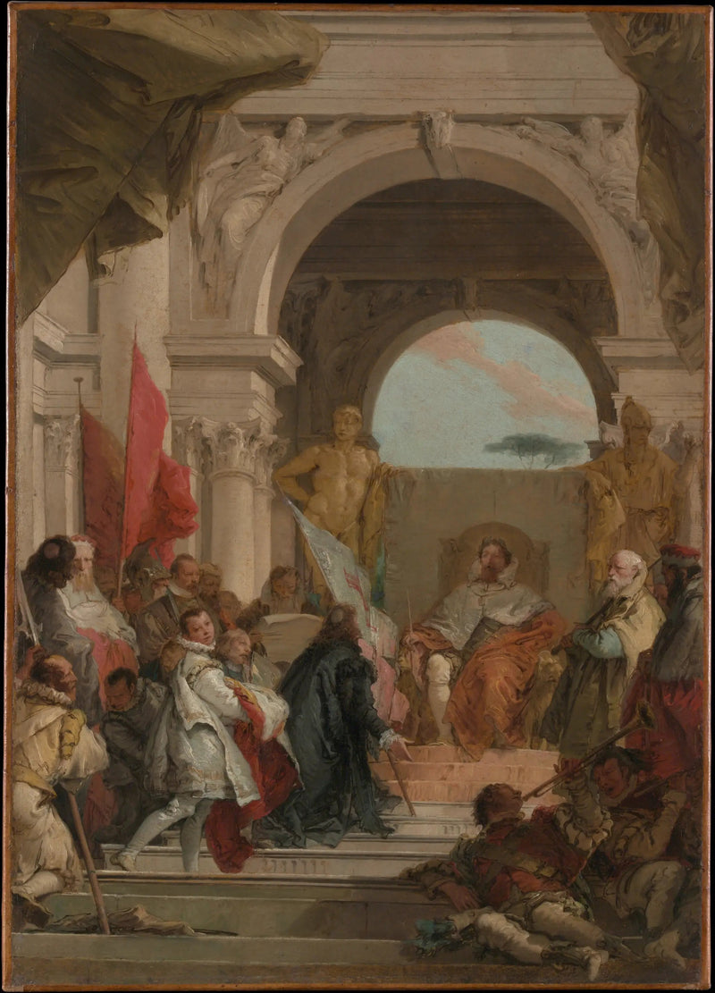 De inhuldiging van bisschop Harold als hertog van Frankenland - Giovanni Battista Tiepolo