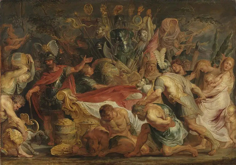 De onderdanigheid van Decius Mus (Tite-Live VIII, 6-9-10), na 1616 - Peter Paul Rubens