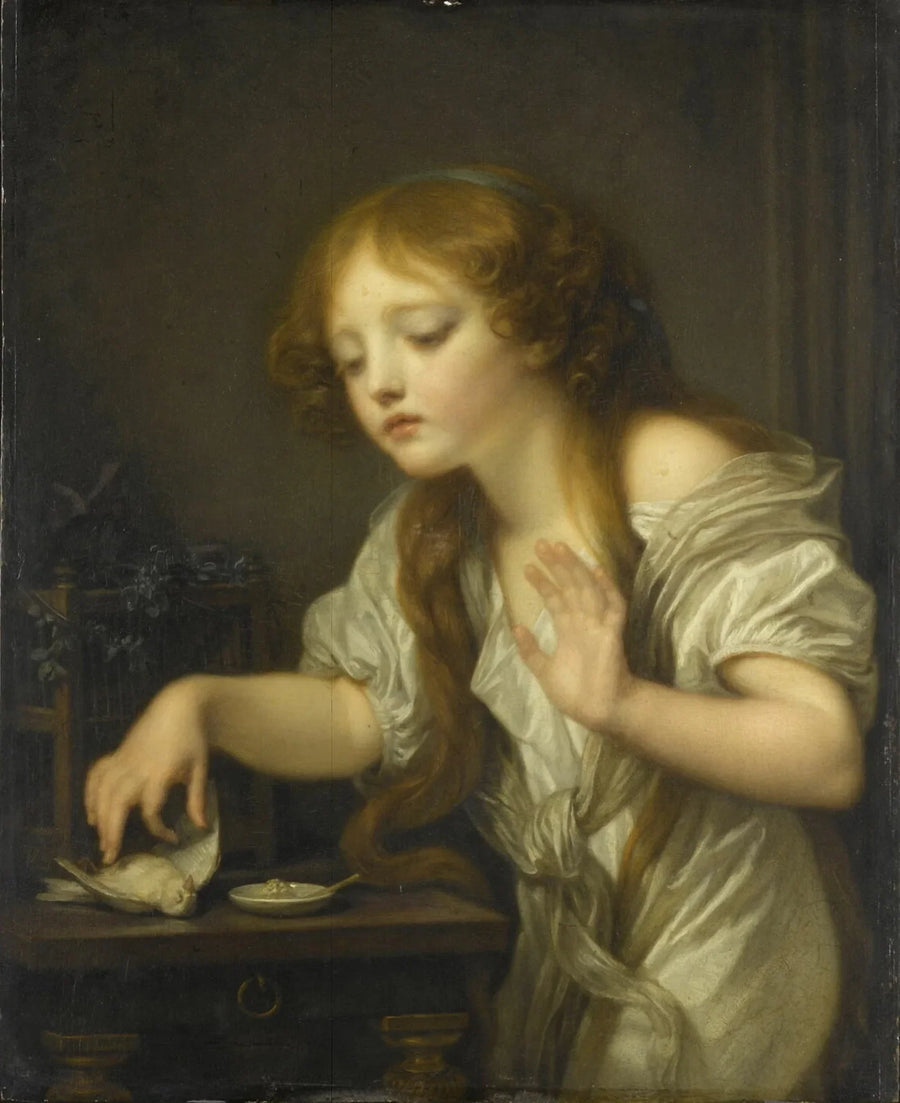 De dode vogel - Jean-Baptiste Greuze