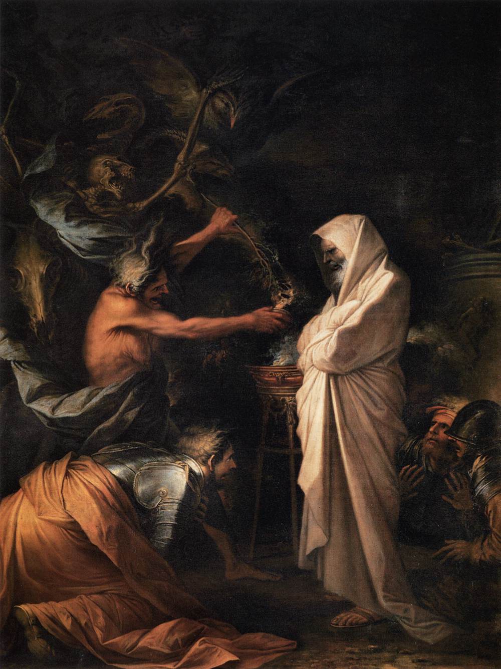 L'Ombre de Samuel apparaissant à Saül chez la pythonisse d'Endor - Salvator Rosa image 1 reproduction réalisée par Alpha Reproduction