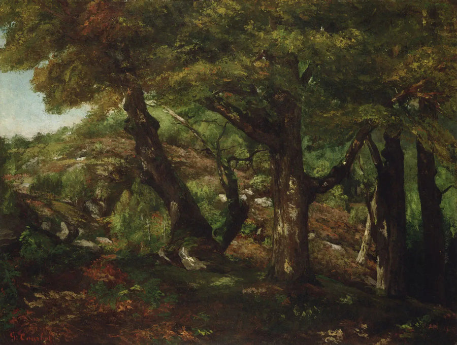 De rand van het bos - Gustave Courbet