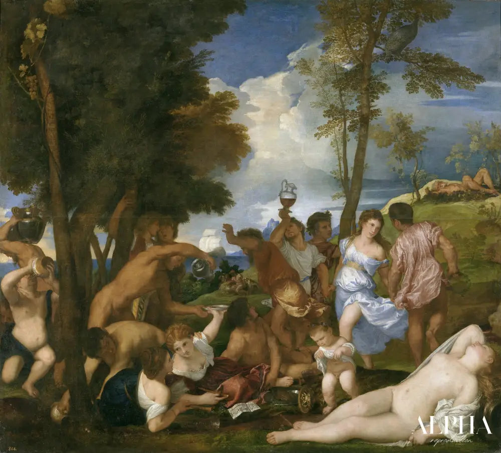 La Bacchanale des Andriens - Titien - Reproductions de tableaux et peintures haut de gamme