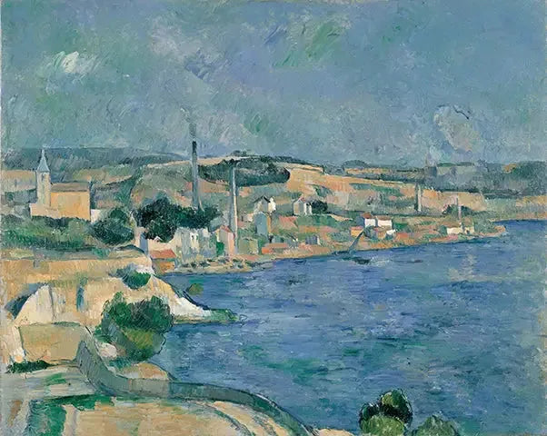 De Baai van Marseille, met uitzicht op het dorp Saint-Henri nabij l'Estaque - Paul Cézanne
