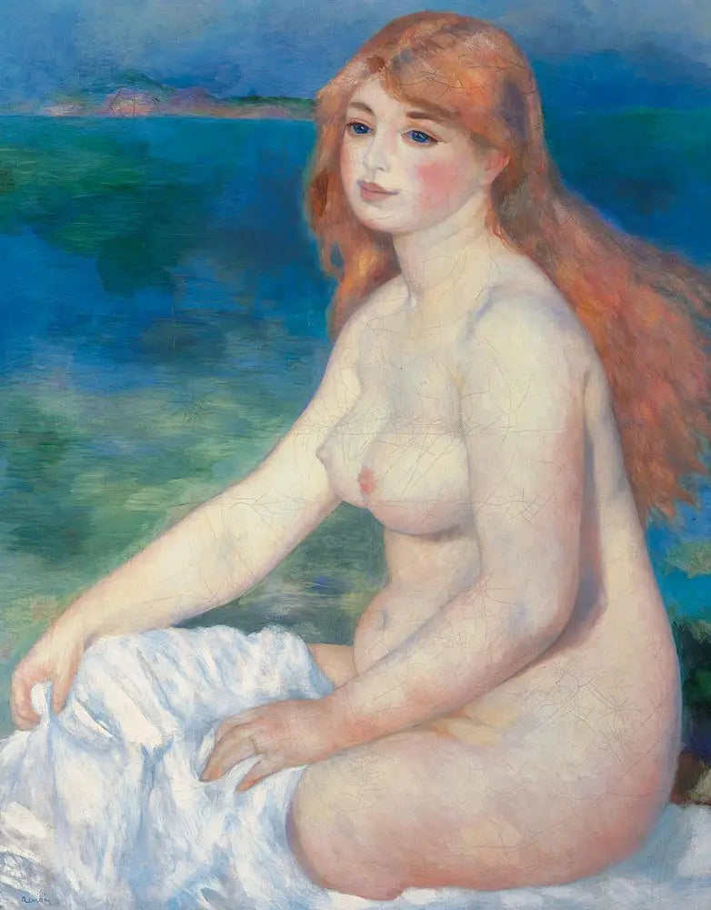 De Blonde Badende - Pierre-Auguste Renoir
