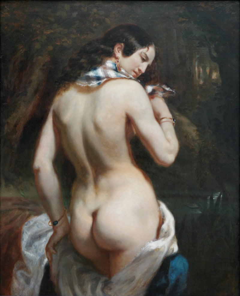 De badende vrouw (van achteren gezien) - Théodore Chassériau