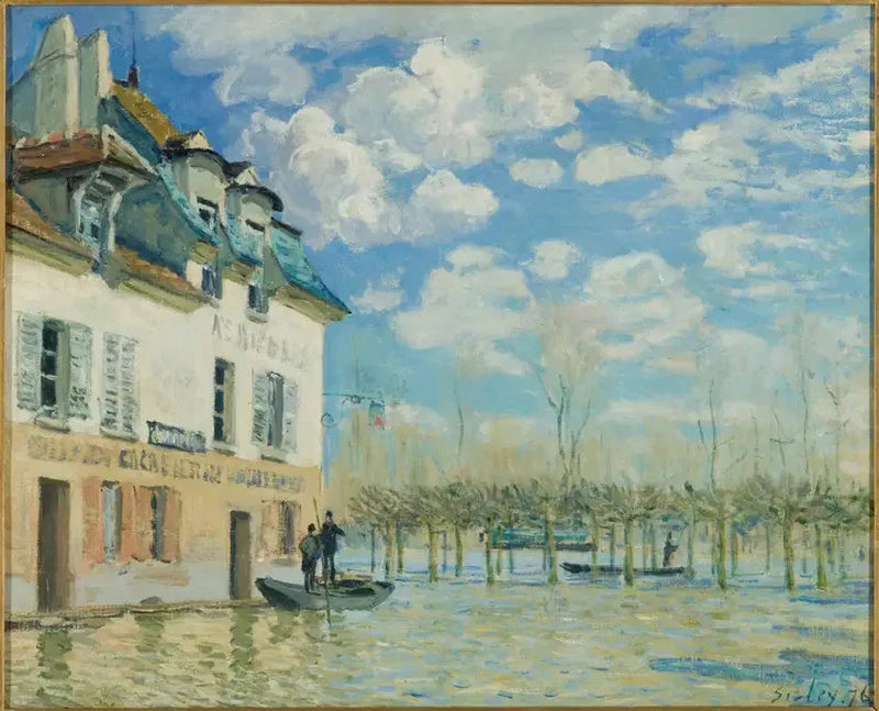 De Boot tijdens de Overstroming, Port-Marly - Alfred Sisley
