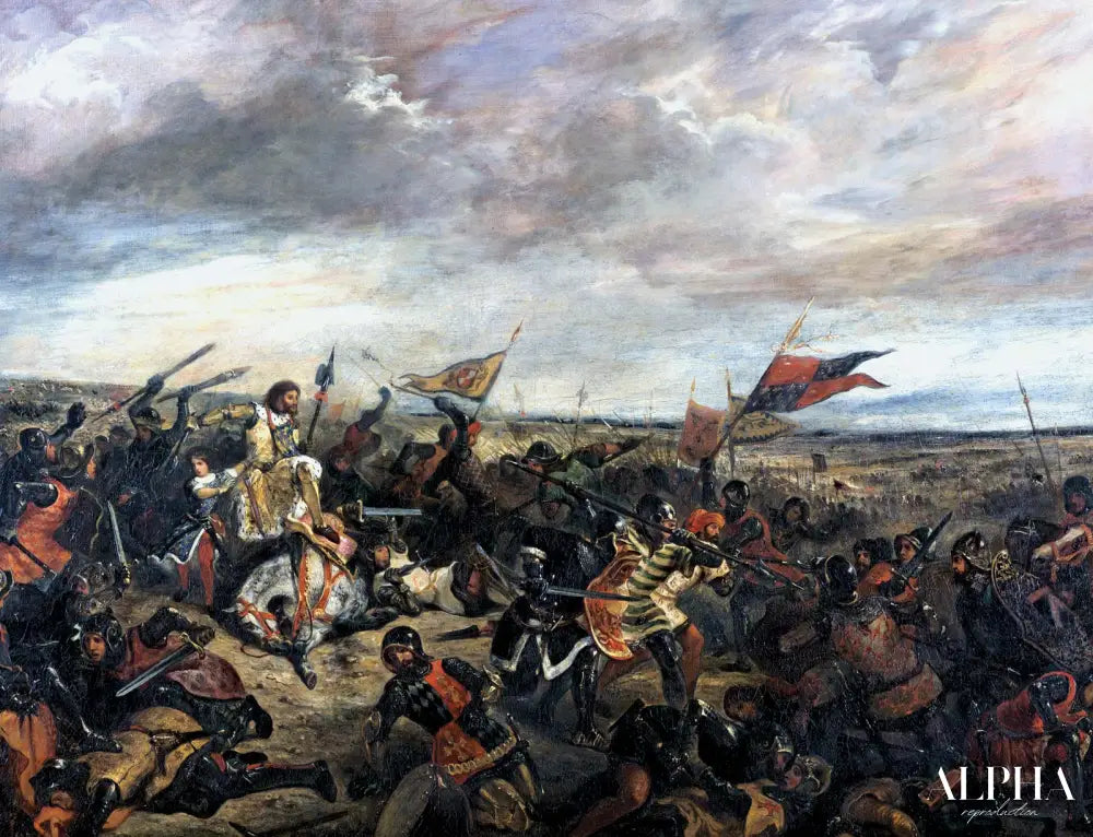 La bataille de Poitiers - Eugène Delacroix - Reproductions de tableaux et peintures haut de gamme