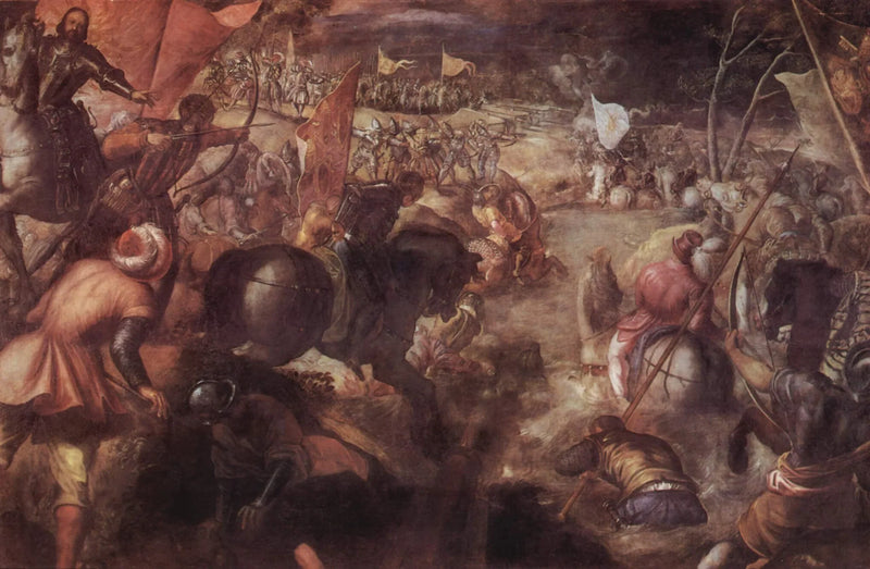 De Slag bij Taro - Jacopo Tintoretto
