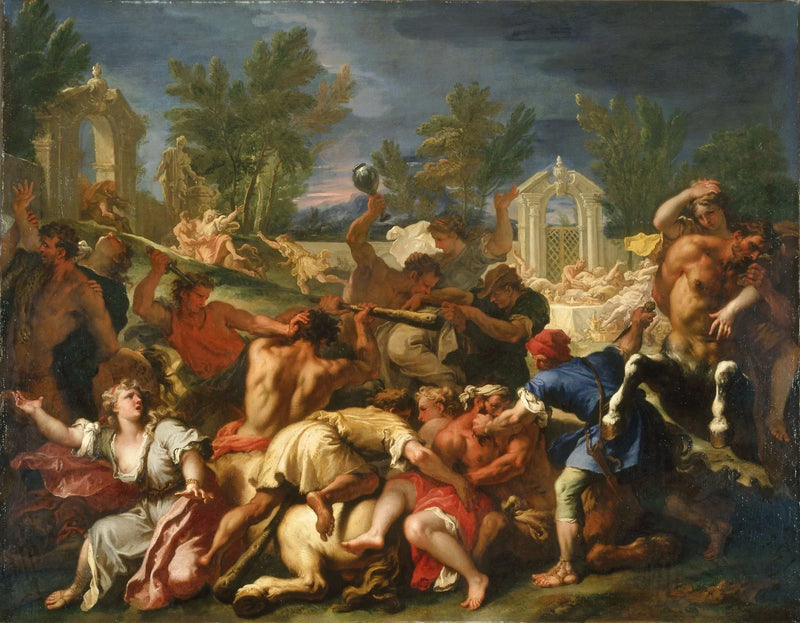 De strijd tussen de Lapithen en de Centauren - Sebastiano Ricci