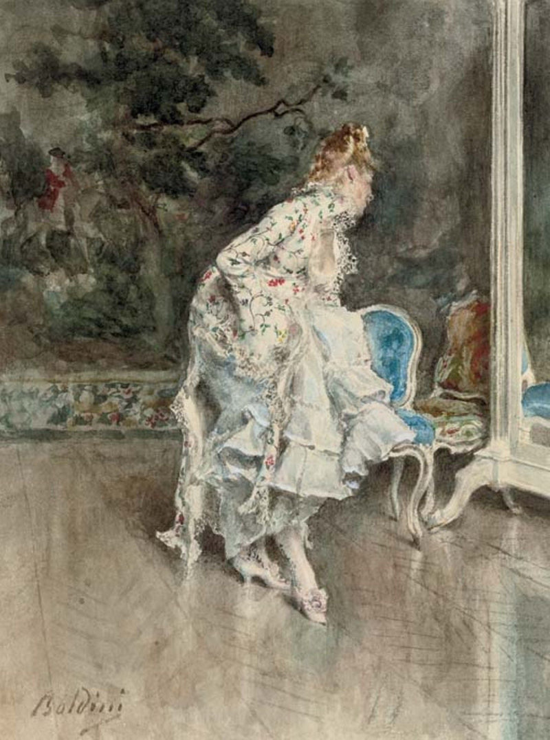 De schoonheid voor de spiegel - Giovanni Boldini