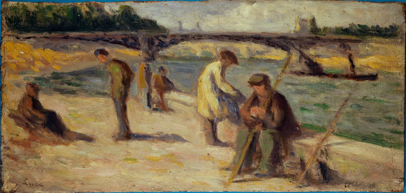 De oever van de kade Malaquais - Maximilien Luce