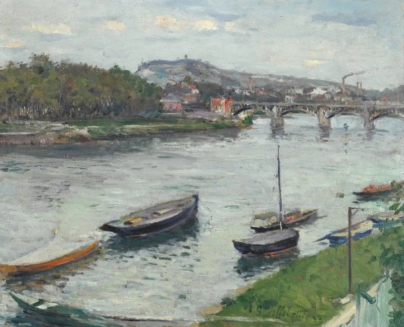 De Oever en de Brug van Argenteuil - Gustave Caillebotte