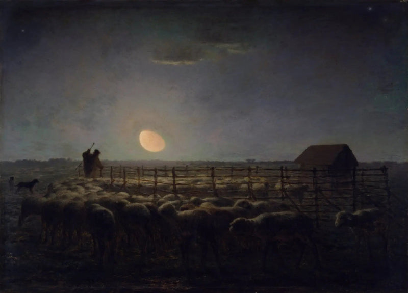 De Bergerie, Maanlicht - Jean-François Millet