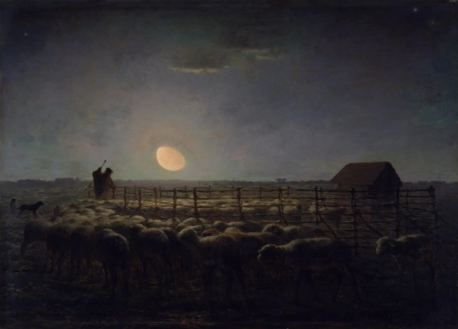 De Bergerie, Maanlicht - Jean-François Millet