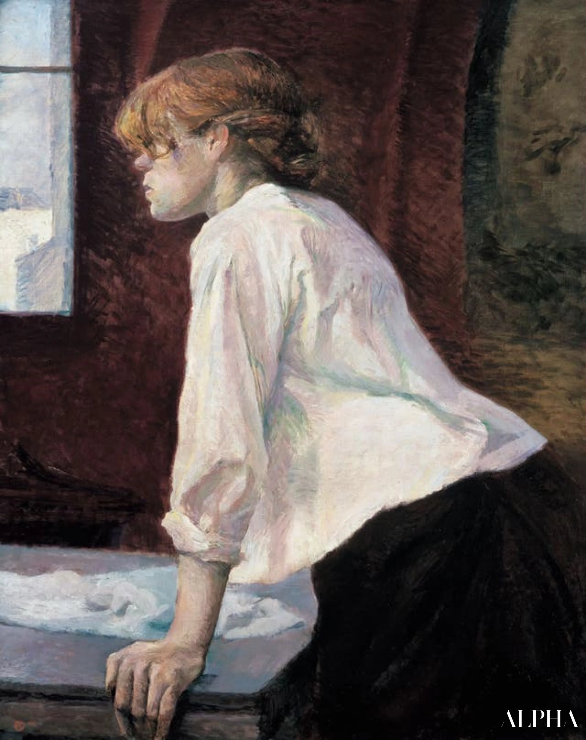 La Blanchisseuse - Toulouse Lautrec - Reproducties van schilderijen en hoogwaardige schilderijen