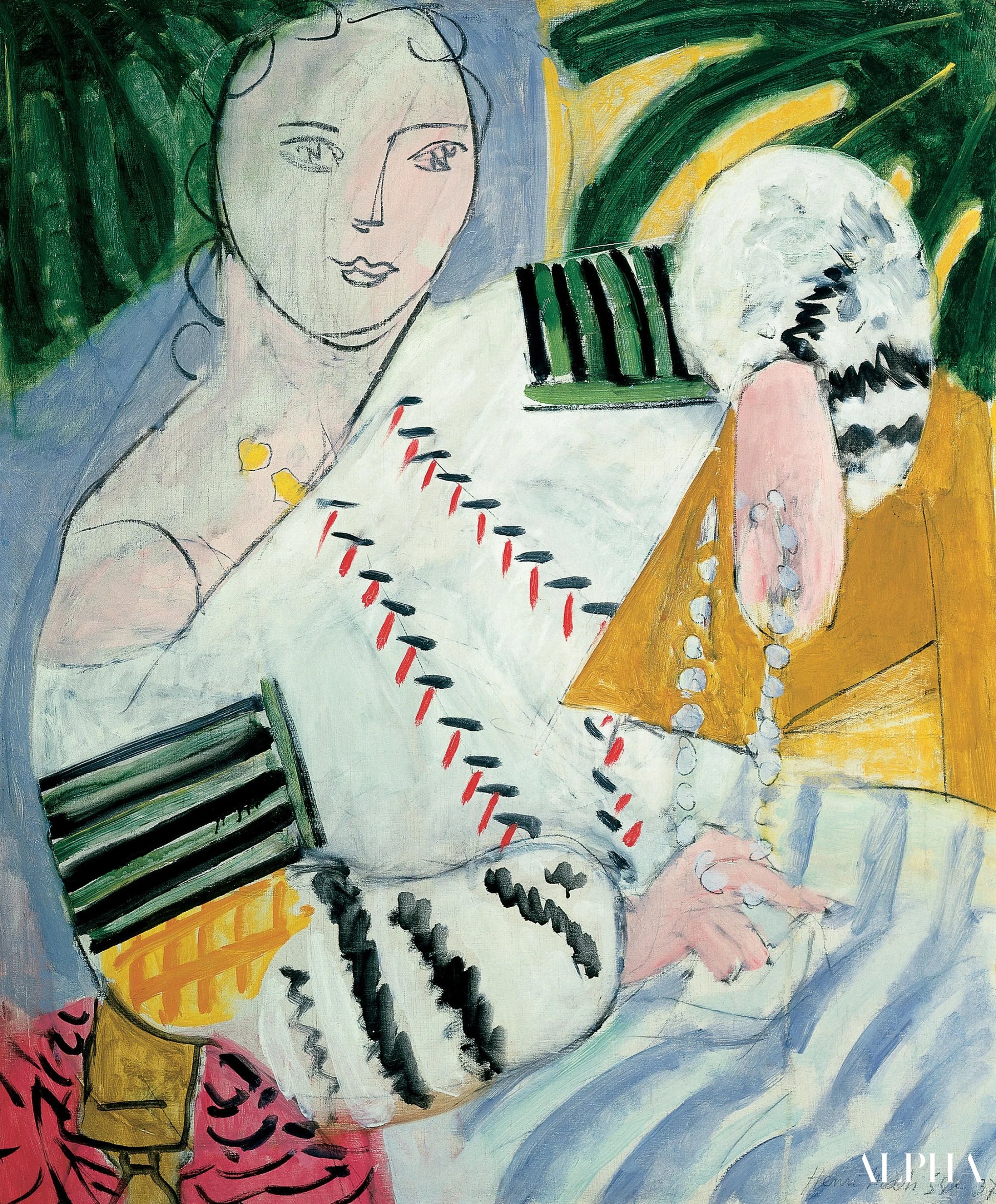 De Roemeense blouse met groene mouwen - Matisse - Reproducties van schilderijen en hoogwaardige schilderijen