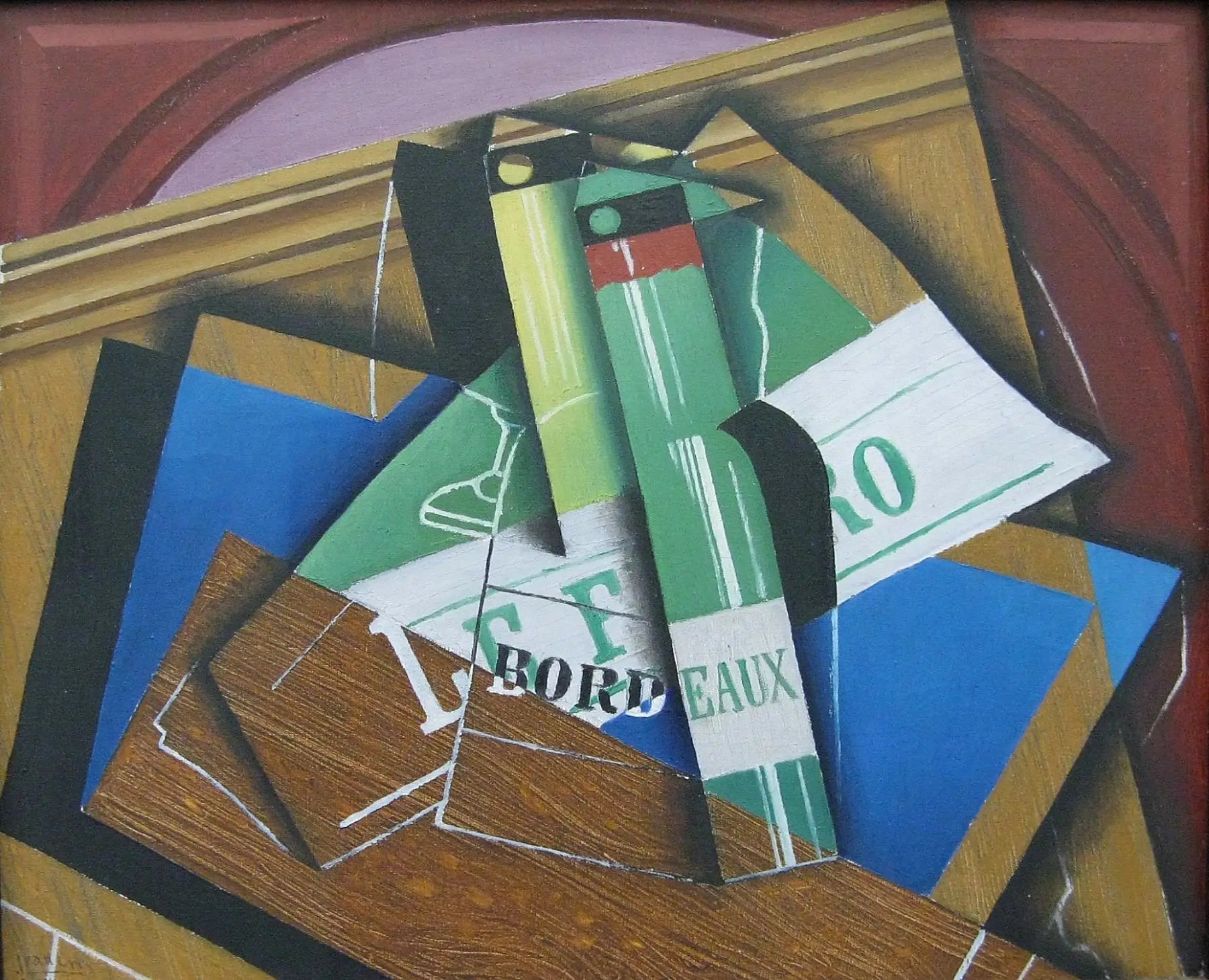 La Bouteille de Bordeaux - Juan Gris - Alpha Reproduction