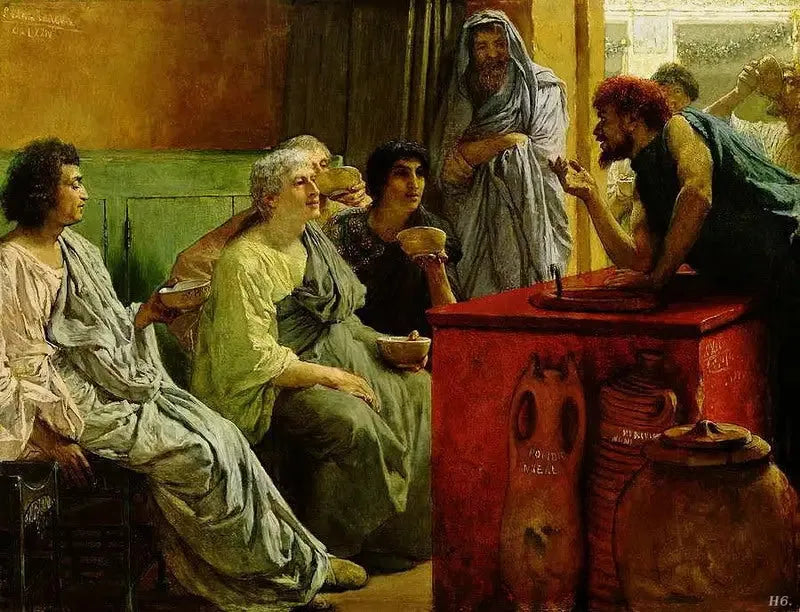 De wijnwinkel - Lawrence Alma-Tadema