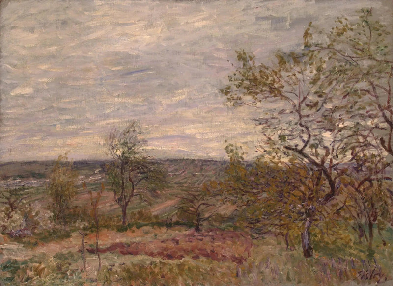 Het Platteland bij Veneux - Alfred Sisley