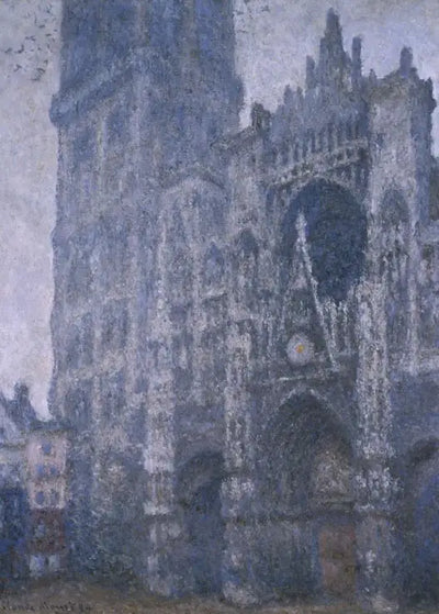 Reproduction du tableau « La Cathédrale de Rouen, le Portail et la tour d'Albane, Temps gris - Claude Monet » par Alpha Reproduction en peinture à l’huile
