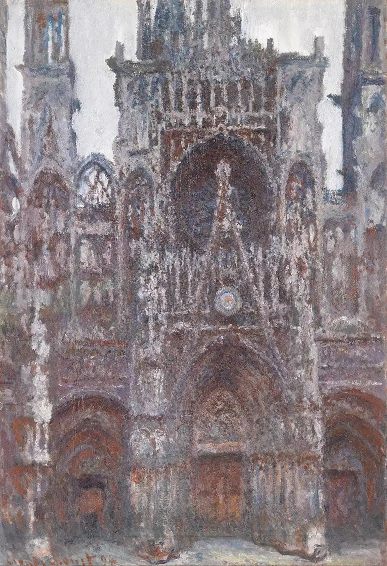 De kathedraal van Rouen. De poort gezien van voren, Bruine harmonie - Claude Monet