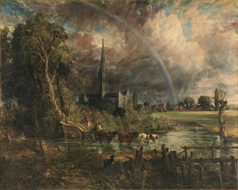 De kathedraal van Salisbury gezien vanaf de weiden - John Constable