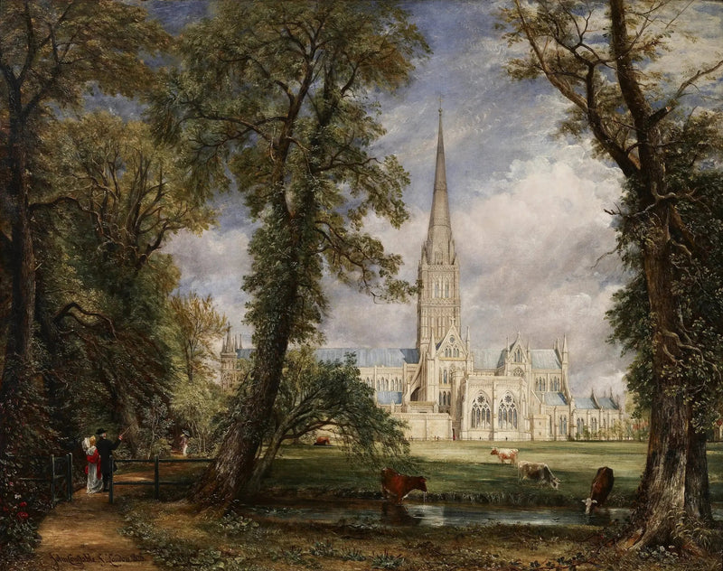 De kathedraal van Salisbury gezien vanaf de bisschoppelijke tuinen - John Constable