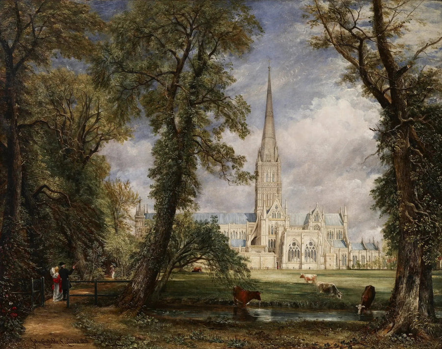 De kathedraal van Salisbury gezien vanaf de bisschoppelijke tuinen - John Constable
