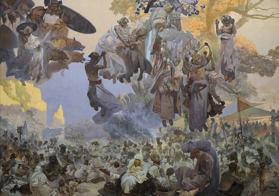 De viering van Svantovít - Alphonse Mucha