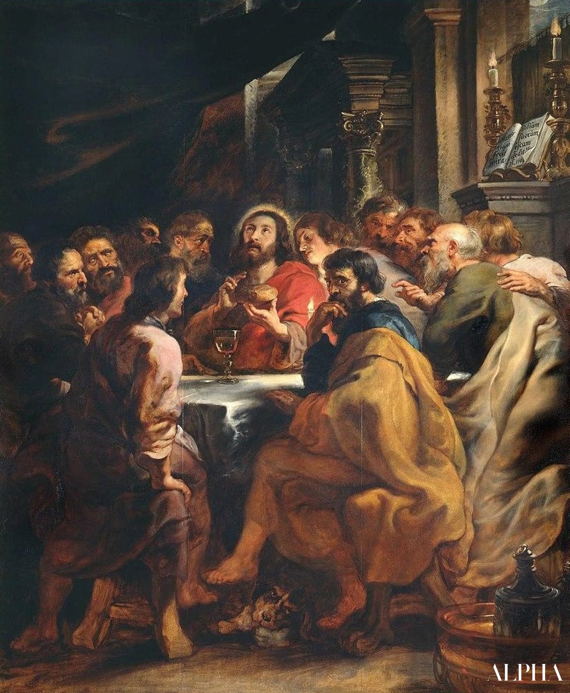 Het Laatste Avondmaal (Rubens) - Peter Paul Rubens - Reproducties van schilderijen en hoogwaardige schilderijen
