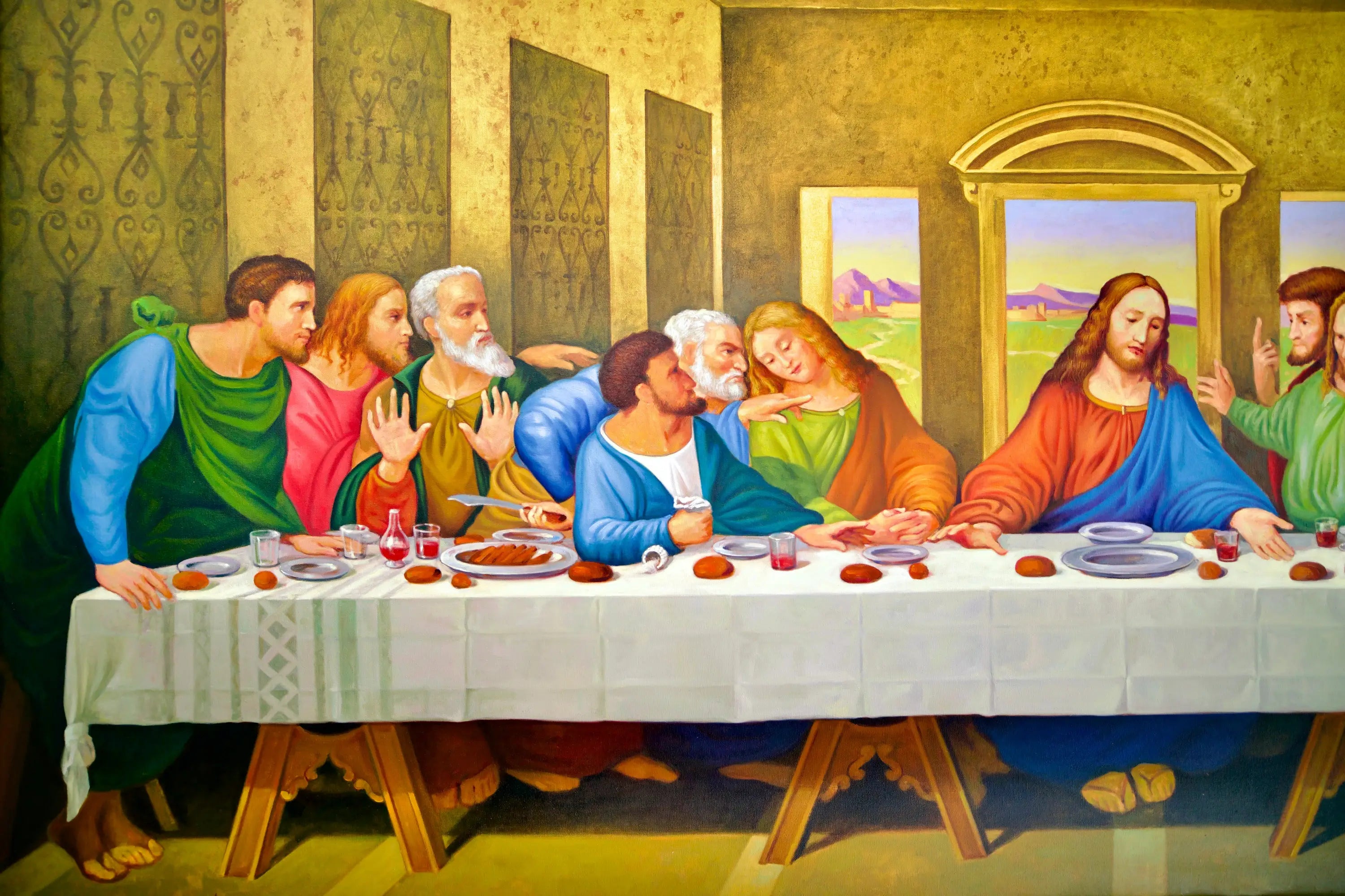 The Last Supper – Une réinterprétation du chef-d’œuvre de Léonard de Vinci par Master Apollon | 270 x 160 cm