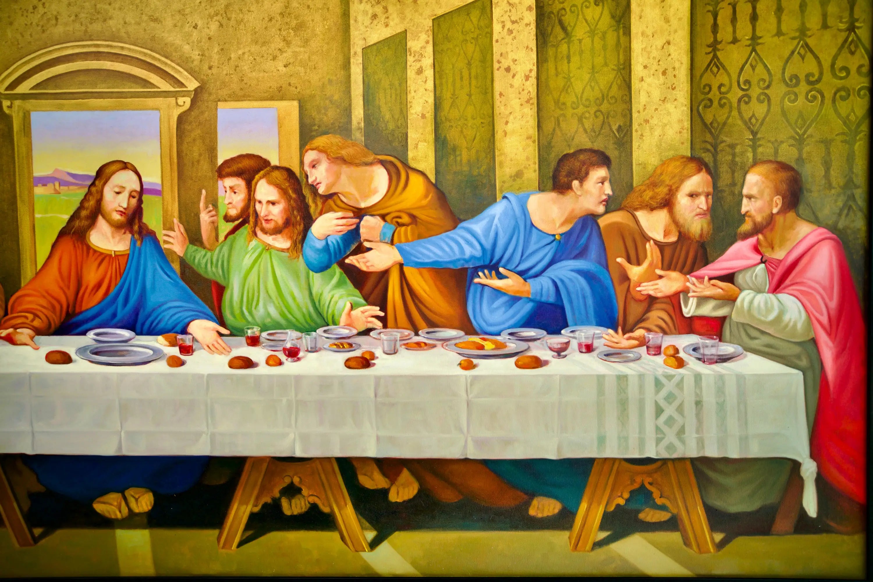 The Last Supper – Une réinterprétation du chef-d’œuvre de Léonard de Vinci par Master Apollon | 270 x 160 cm