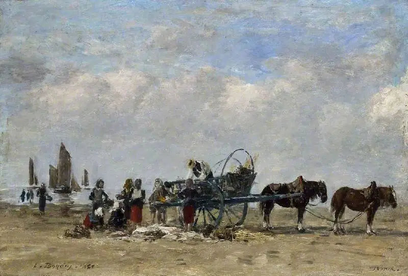 De viskar, Berck - Eugène Boudin