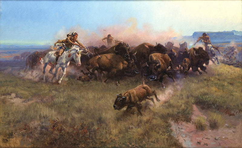 De jacht op bizons [nr. 39] - Charles Marion Russell

Source:
La chasse au bison [n° 39] - Charles Marion Russell