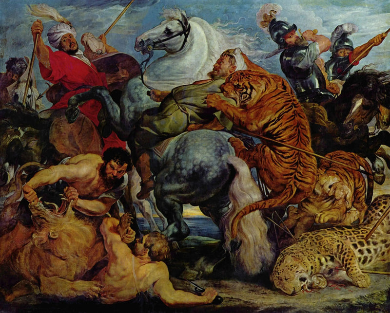 De jacht op de tijger - Peter Paul Rubens