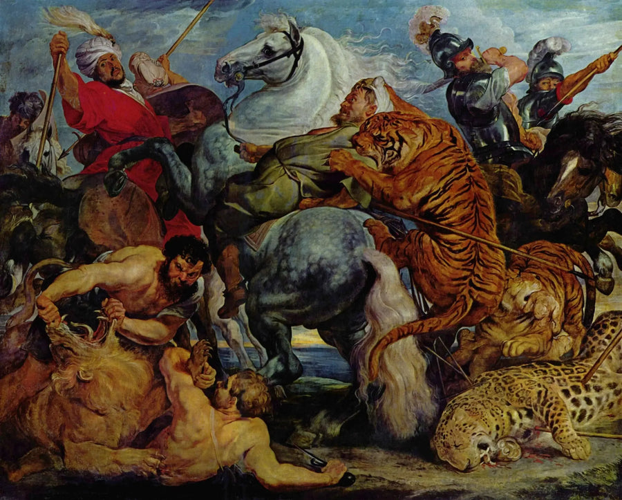 De jacht op de tijger - Peter Paul Rubens