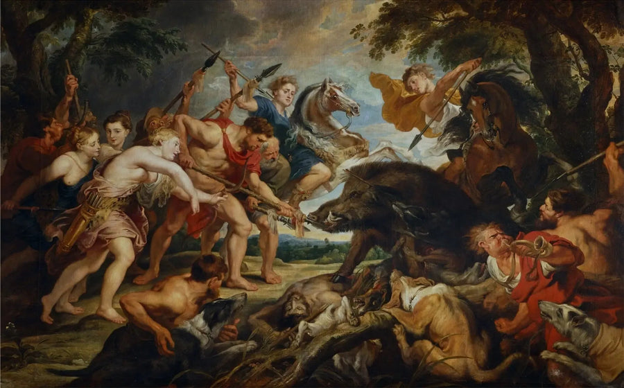 De jacht van Meleager en Atalanta - Peter Paul Rubens
