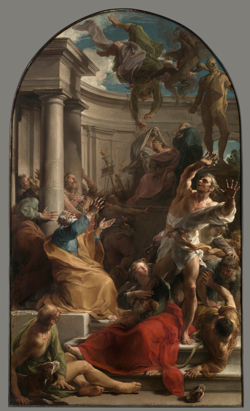 De val van Simon de Magiër - Pompeo Batoni